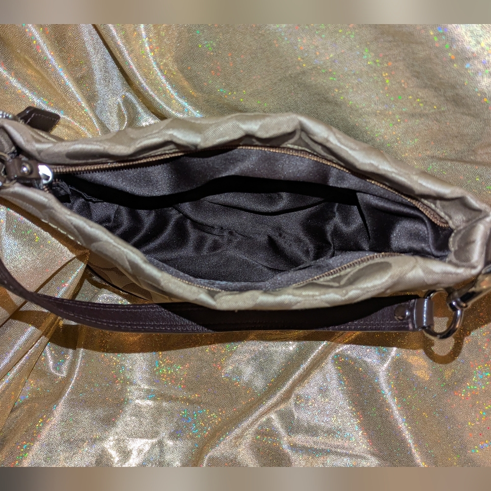 Coach Signature Mini Hobo Shoulder "Baguette" Bag - Picture 9 of 11